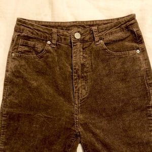 Brown corduroy flare pants